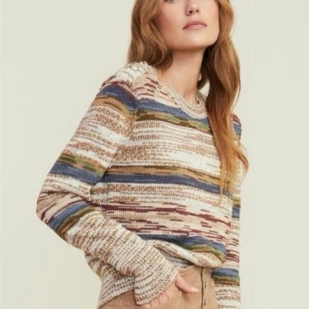 Veronica Beard Sohani Metallic Space-died Sweater